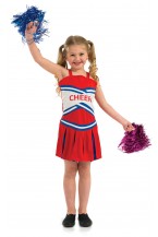 Girls Cheerleader Fancy Dress