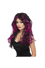 Ladies Long Gothic Halloween Fancy Dress Wig