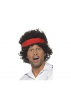 80s Tennis Player Fancy Dress Wig