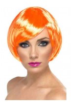 Babe Wig Fire Coral Fancy Dress Smiffys