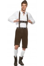 Mens Lederhosen Bavarian Fancy Dress Costume