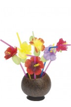 Flower Straws Hawaiian Fancy Dress Accessory