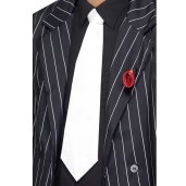 White 1920s Gangster Tie