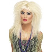 80s Trademark Crimp Wig Blonde