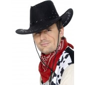 Suede Look Cowboy Hat Black
