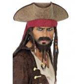 Pirate Hat Brown With Hair