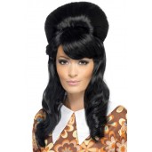 60s Brigitte Bouffant Wig Black