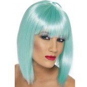Neon Aqua Glam Wig