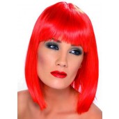Neon Red Glam Wig