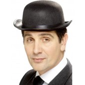 Black Felt Bowler Hat
