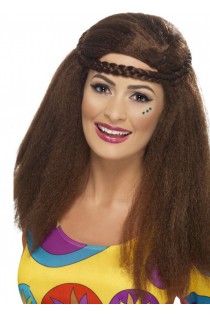 60s Hippy Chick Long Afro