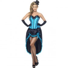 Blue Burlesque Dancer Costume