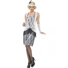 20s Silver Flapper Dress