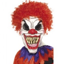 Scary Clown Mask, Foam Latex, With Hair