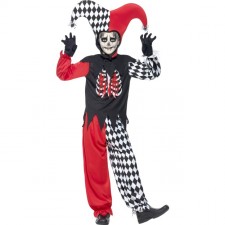 Boys Halloween Blood Curdling Jester Fancy Dress