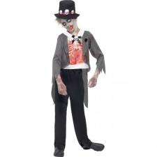 Boys Halloween Zombie Groom Fancy Dress Costume