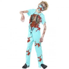 Boys Zombie Surgeon Halloween Fancy Dress Costume