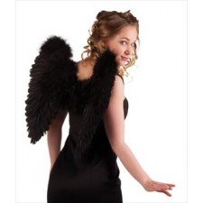 Black Feather Angel Wings 50x50cm