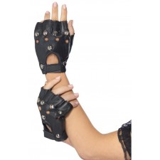 Adult Black Punk Gloves