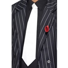 White 1920s Gangster Tie 