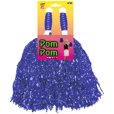 Metallic Blue Pom Poms