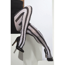 Tights White And Black Striped