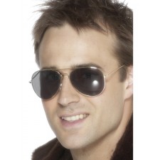 Silver Frame Aviator Glasses