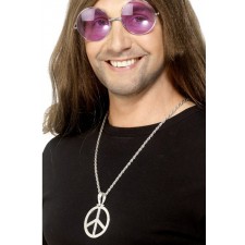 60s Peace Sign Hippie Medallion