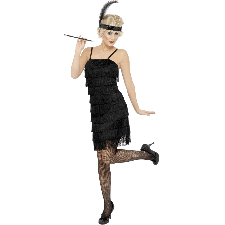 Black Fringed Flapper Costume