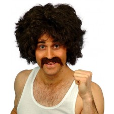 Retro Wig Black 118118 Fancy Dress Smiffy