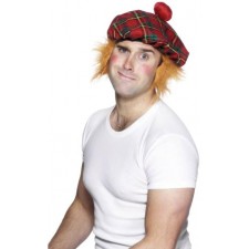Tam O`Shanter With Hair And Pom Pom Smiffys