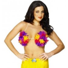 Adult Female Multi-Coloured Hawaiian Bra Fancy Dress Smiffys