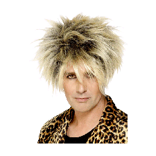 Adult 80`s Popstar Fancy Dress Wig