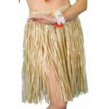 Natural Colour Hula Skirt  56cm Smiffys