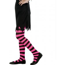 Fuschia And Black Childs Tights