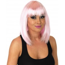 Straight Baby Pink Fancy Dress Wig