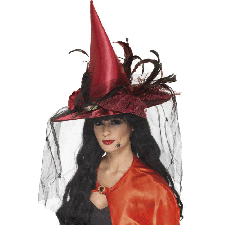 Ladies Halloween Fancy Dress Witch Hat