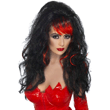 Red And Black Seductress Wig
