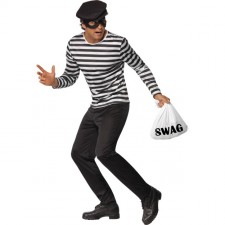 Mens Bank Robber Fancy Dress Costume
