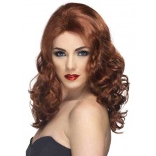 Ladies Long Wavy Fancy Dress Wig No Fringe