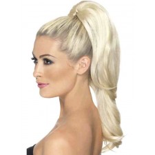 Ladies Clip On Pony Tail Hair Extension Blonde