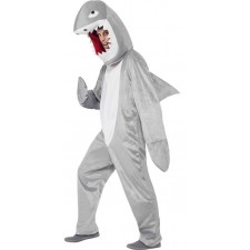 Mens Shark Fancy Dress Costume With Hood