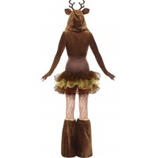 Ladies Fever Reindeer Christmas Fancy Dress Costume