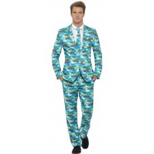 Mens Stand Out Aloha Fancy Dress Suit