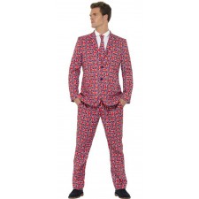 Mens Union Jack Fancy Dress Stand Out Suit