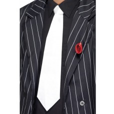 White 1920s Gangster Tie