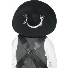 Authentic Mexican Bandit Sombrero Black