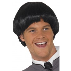 Swinging 60s Black Bowl Wig